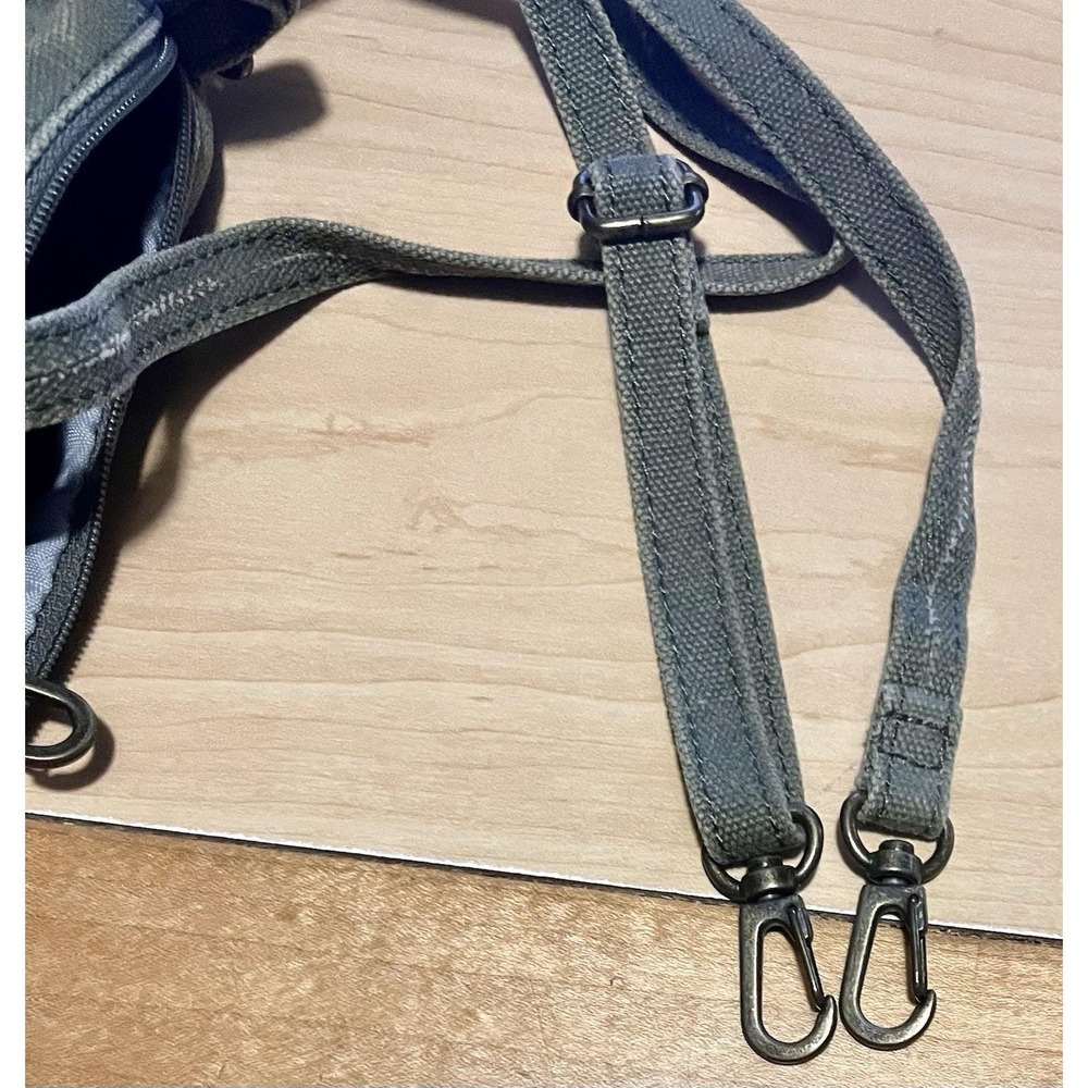 90s LL Bean AmeriBag Healthy Back Bag Sling MINI Olive Green Crossbody Travel - Picture 8 of 12
